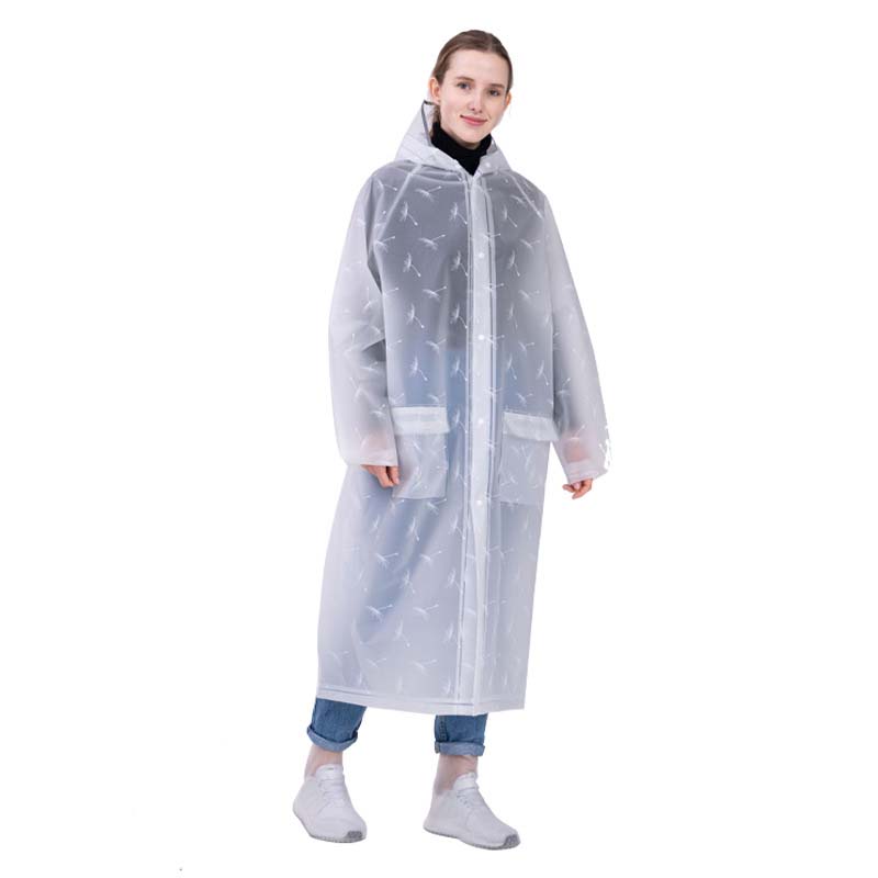 Regenmantel mit verdicktem Löwenzahn-Print