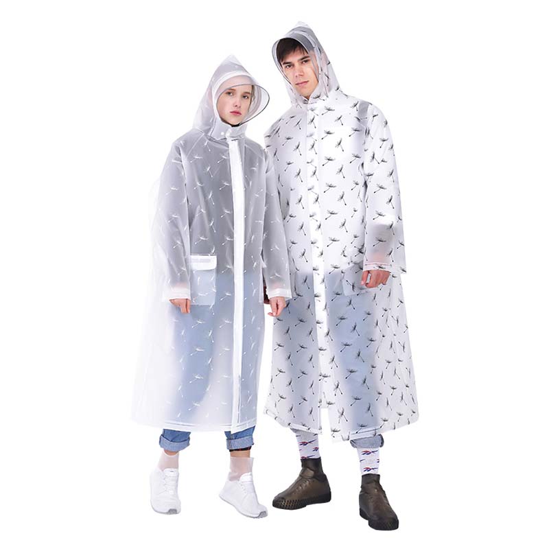 Regenmantel mit verdicktem Löwenzahn-Print