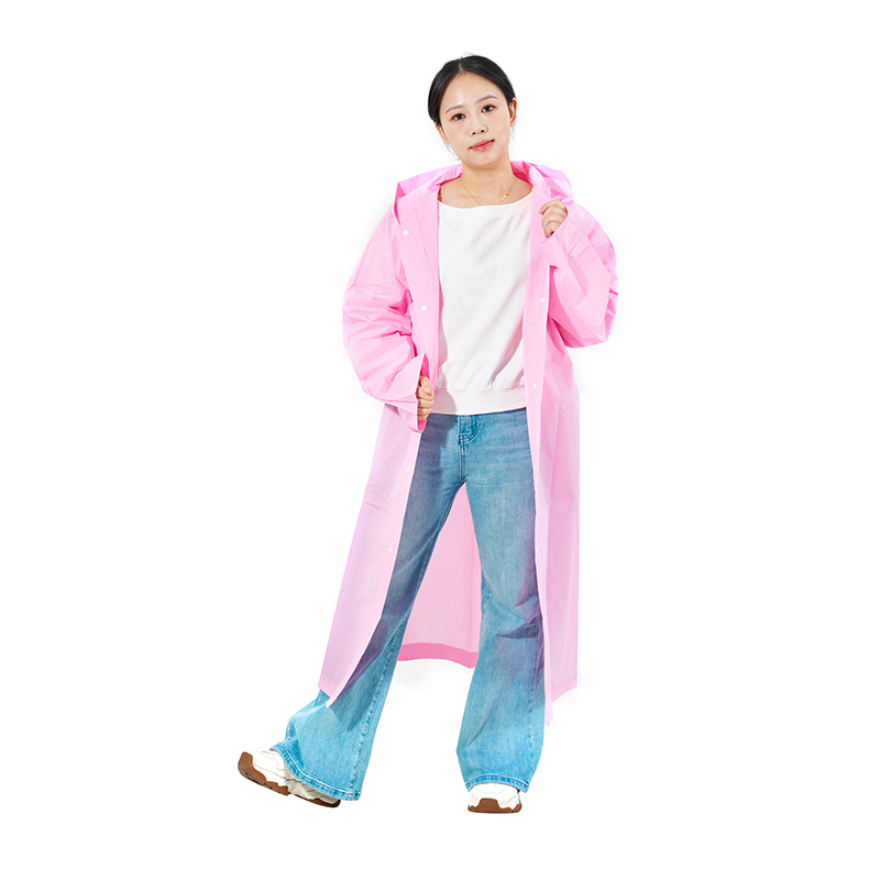 Tragbarer und lockerer langer Regenmantel